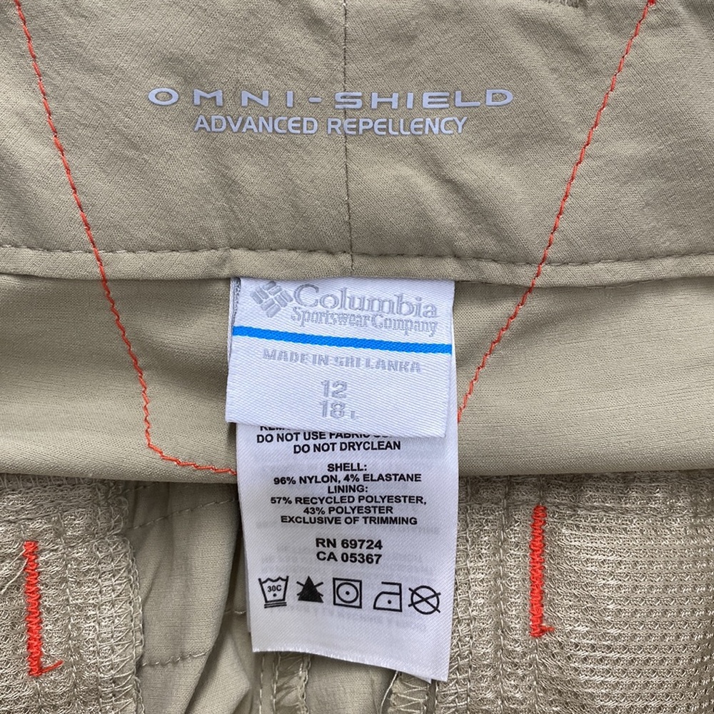 Columbia Outdoor Hiking Pants Size 12 - Picture 9 of 12